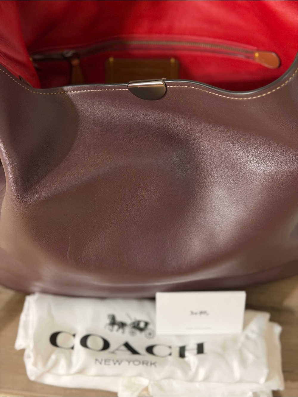 Coach Bedford smooth glove tanned leather hobo handbag EUC - Picture 3 of 15